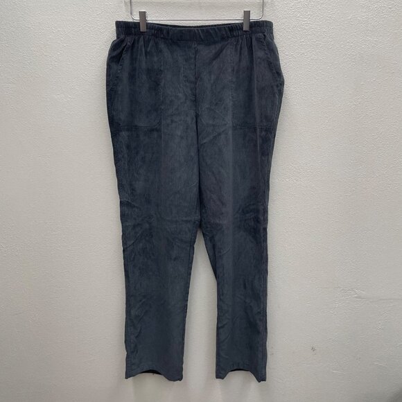 Allison Daley Gray Thin Wale Corduroy Pants Size 12R - Picture 1 of 8
